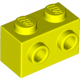 LEGO kocka 1x2 oldalán két bütyökkel, neon sárga (11211)
